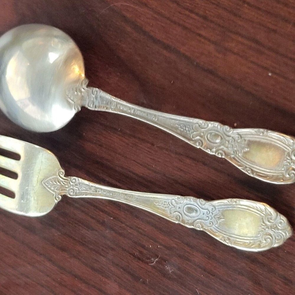 Towle Silver King Richard  2 Piece Baby Set No Monogram Sterling Silver